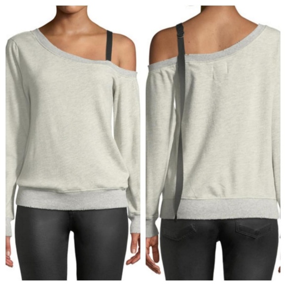 one shoulder sweatshirt